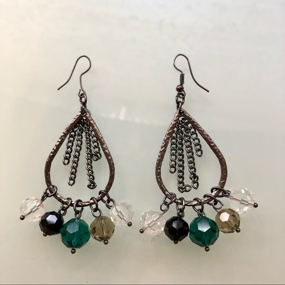 Tear Drop Dangle Earrings - Picture 3 of 3